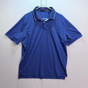Greyson Blue Striped Performance Polo Shirt